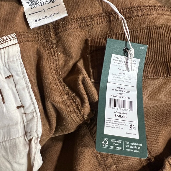 Men's Alpine Design Roasted Coffee Casual Hiking‎ Shorts - Picture 5 of 6